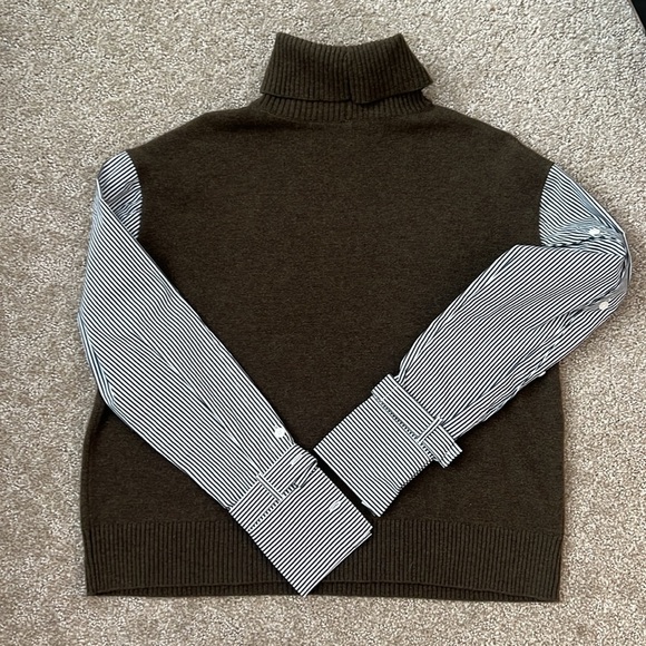 DEREK LAM 10 CROSBY Corinne Mix Media Turtleneck Sweater Size - Small - Picture 6 of 7